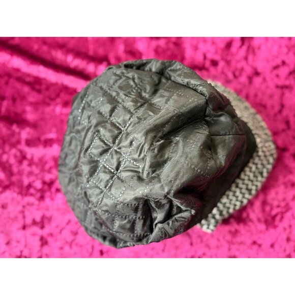 Black White Houndstooth Newsboy Cap With Bow Accent Womens Teen - Picture 7 of 7